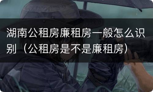 湖南公租房廉租房一般怎么识别（公租房是不是廉租房）