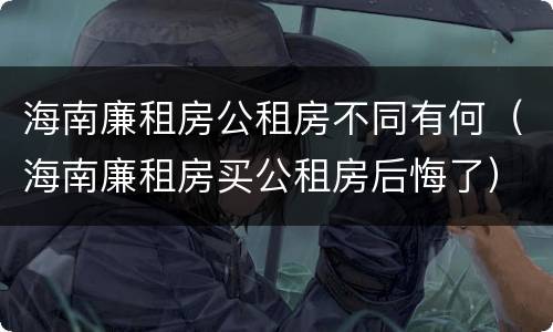 海南廉租房公租房不同有何（海南廉租房买公租房后悔了）