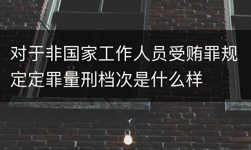 对于非国家工作人员受贿罪规定定罪量刑档次是什么样
