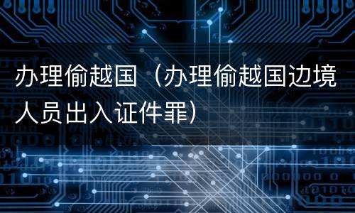 办理偷越国（办理偷越国边境人员出入证件罪）