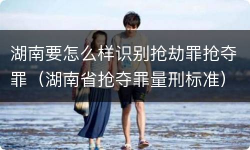 湖南要怎么样识别抢劫罪抢夺罪（湖南省抢夺罪量刑标准）