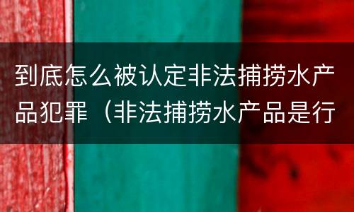 到底怎么被认定非法捕捞水产品犯罪（非法捕捞水产品是行为犯还是结果犯）
