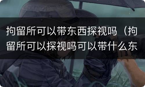 拘留所可以带东西探视吗（拘留所可以探视吗可以带什么东西）