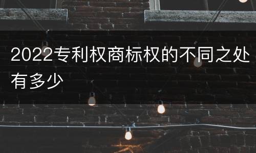 2022专利权商标权的不同之处有多少