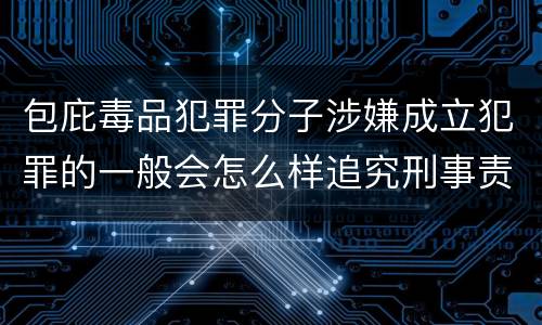 包庇毒品犯罪分子涉嫌成立犯罪的一般会怎么样追究刑事责任