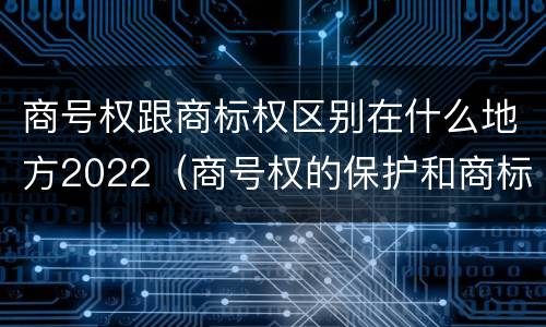 商号权跟商标权区别在什么地方2022（商号权的保护和商标权的保护一样是全国性范围的）