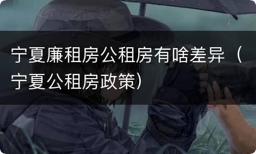 宁夏廉租房公租房有啥差异（宁夏公租房政策）