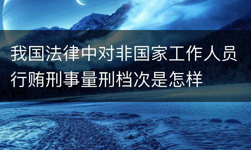 我国法律中对非国家工作人员行贿刑事量刑档次是怎样