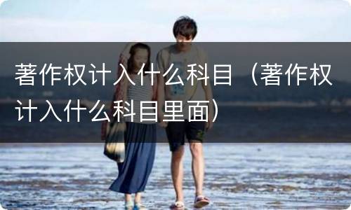 著作权计入什么科目（著作权计入什么科目里面）