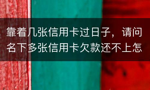 靠着几张信用卡过日子，请问名下多张信用卡欠款还不上怎么办