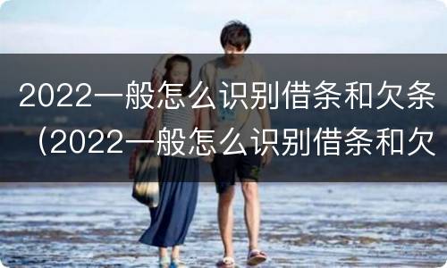 2022一般怎么识别借条和欠条（2022一般怎么识别借条和欠条的真假）