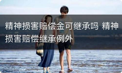 精神损害赔偿金可继承吗 精神损害赔偿继承例外