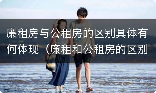 廉租房与公租房的区别具体有何体现（廉租和公租房的区别）