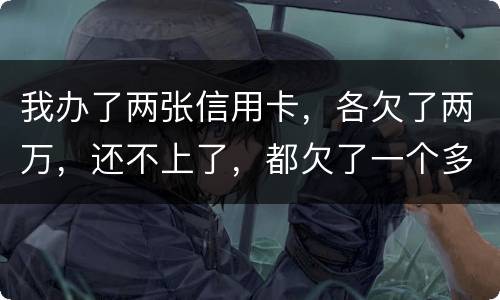 我办了两张信用卡，各欠了两万，还不上了，都欠了一个多月了，每天被催，我要要怎样办