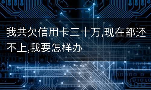 我共欠信用卡三十万,现在都还不上,我要怎样办