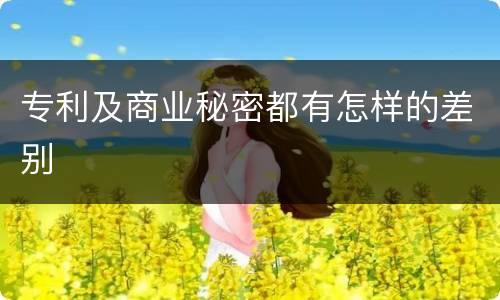 专利及商业秘密都有怎样的差别