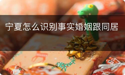 宁夏怎么识别事实婚姻跟同居