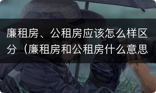 廉租房、公租房应该怎么样区分（廉租房和公租房什么意思）