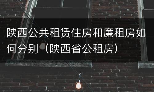 陕西公共租赁住房和廉租房如何分别（陕西省公租房）