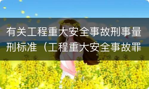 有关工程重大安全事故刑事量刑标准（工程重大安全事故罪是什么犯罪）