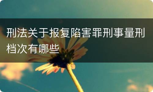 刑法关于报复陷害罪刑事量刑档次有哪些