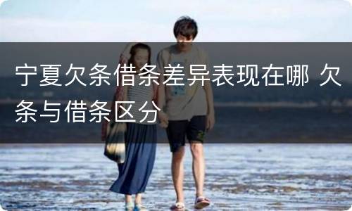 宁夏欠条借条差异表现在哪 欠条与借条区分