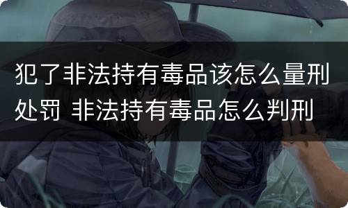 犯了非法持有毒品该怎么量刑处罚 非法持有毒品怎么判刑