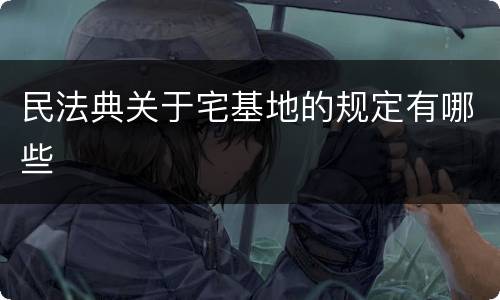 民法典关于宅基地的规定有哪些