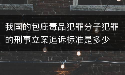 我国的包庇毒品犯罪分子犯罪的刑事立案追诉标准是多少