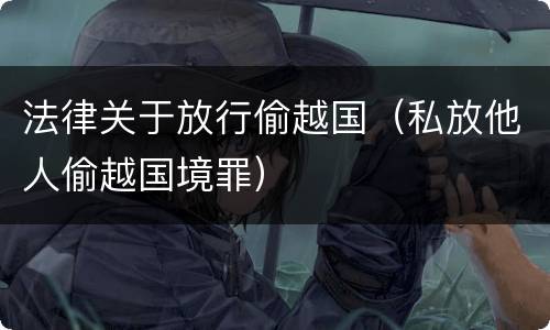 法律关于放行偷越国（私放他人偷越国境罪）
