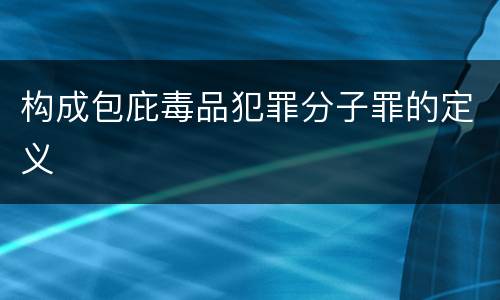 构成包庇毒品犯罪分子罪的定义