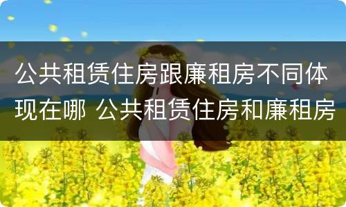 公共租赁住房跟廉租房不同体现在哪 公共租赁住房和廉租房的联系