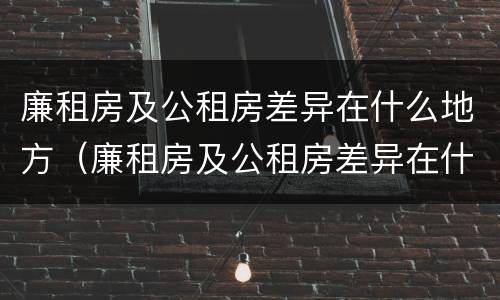 廉租房及公租房差异在什么地方（廉租房及公租房差异在什么地方查）