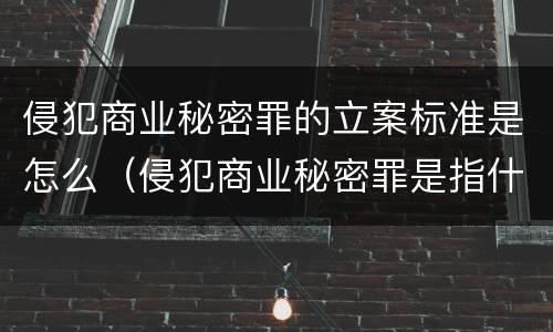 侵犯商业秘密罪的立案标准是怎么（侵犯商业秘密罪是指什么）
