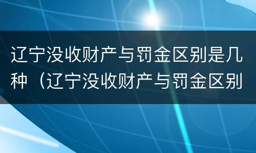 辽宁没收财产与罚金区别是几种（辽宁没收财产与罚金区别是几种情形）