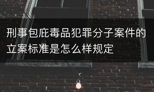 刑事包庇毒品犯罪分子案件的立案标准是怎么样规定