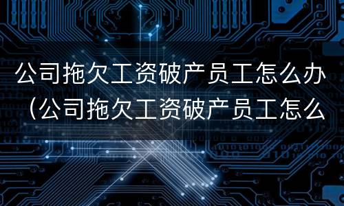 公司拖欠工资破产员工怎么办（公司拖欠工资破产员工怎么办呢）