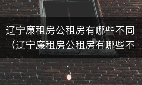 辽宁廉租房公租房有哪些不同（辽宁廉租房公租房有哪些不同点）