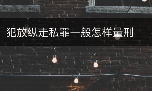 犯放纵走私罪一般怎样量刑