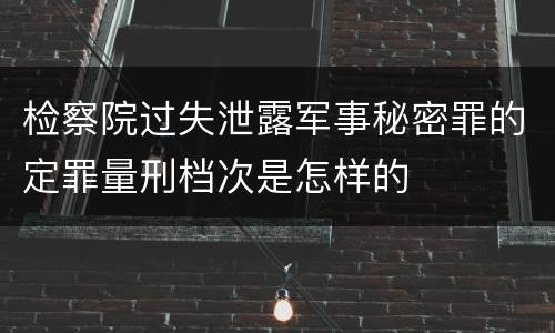 检察院过失泄露军事秘密罪的定罪量刑档次是怎样的