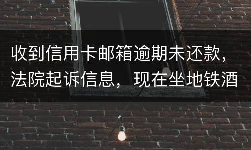 收到信用卡邮箱逾期未还款，法院起诉信息，现在坐地铁酒店开房会不会被抓