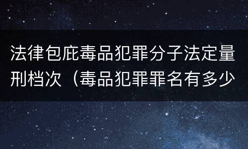法律包庇毒品犯罪分子法定量刑档次（毒品犯罪罪名有多少）