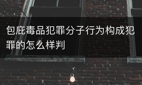 包庇毒品犯罪分子行为构成犯罪的怎么样判
