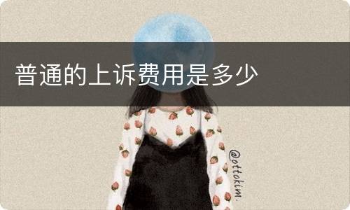 普通的上诉费用是多少