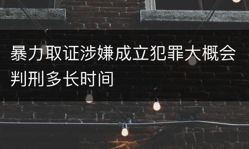 暴力取证涉嫌成立犯罪大概会判刑多长时间
