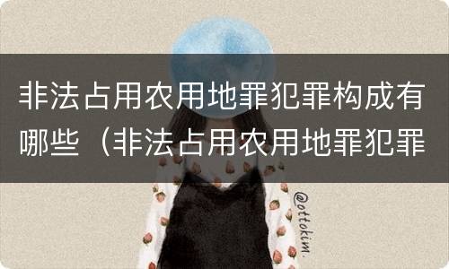 非法占用农用地罪犯罪构成有哪些（非法占用农用地罪犯罪构成有哪些条件）