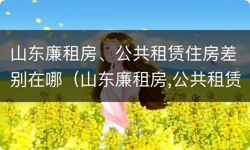 山东廉租房、公共租赁住房差别在哪（山东廉租房,公共租赁住房差别在哪里）