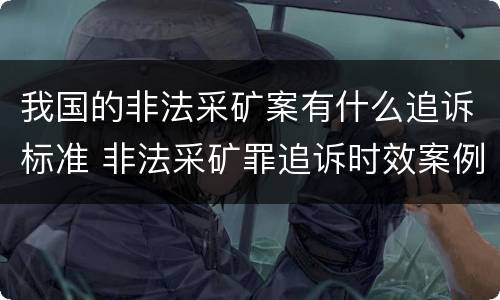 我国的非法采矿案有什么追诉标准 非法采矿罪追诉时效案例