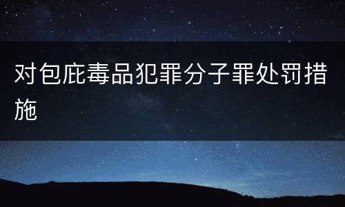 对包庇毒品犯罪分子罪处罚措施