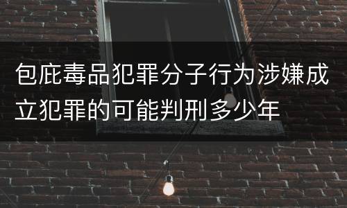 包庇毒品犯罪分子行为涉嫌成立犯罪的可能判刑多少年